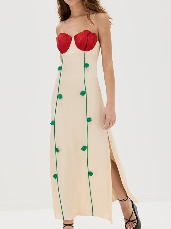 FARM Rio Dresses & Skirts - Farm Rio Rose Detailed Satin Dress